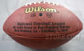 Super Bowl XXXVI Wilson Official NFL Game Football New England 