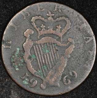 1969 (1769) IRELAND CONTEMP CTFT HALFPENNY GOOD VERY RARE RING 6045 