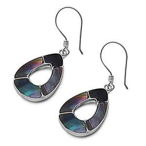   Free Sterling Silver Earrings Abalone Fish Wire Earring Jewelry
