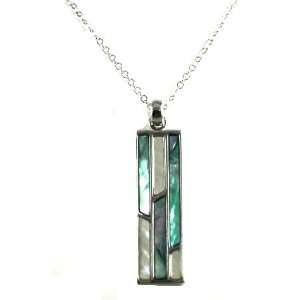 Wild Pearle Genuine Abalone Shell Winter Window Charm Necklace ~ Comes 