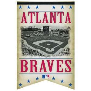  MLB Atlanta Braves Premium Felt Banner 17 by 26 Sports 