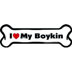   This Bone Car Magnet, I Love My Boykin, 2 Inch by 7 Inch