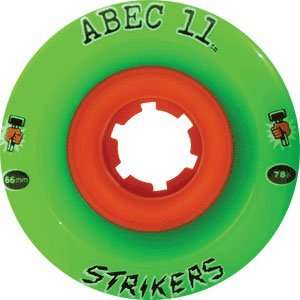  Abec 11 Strikers 66mm 81a Longboard Wheels (Set of 4 