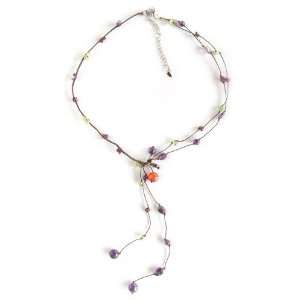  Amethyst and garnet necklace, Gem Rave 0.4 W 18.9 L Jewelry