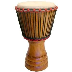    carved Djembe Drum From Ivory Coast   13 X 24 Musical Instruments