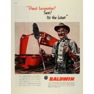  1945 Ad Baldwin Locomotive Works Philadelphia Diesel Train Railroad 
