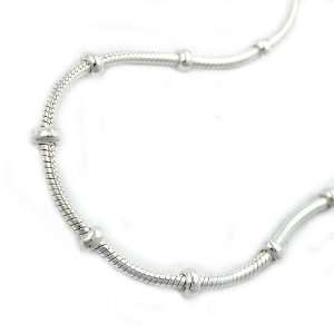  NECKLACE, SNAKE AND BALL CHAIN, SILVER 925, 38CM, NEW DE 
