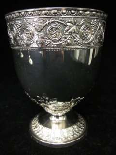 CO Silver 12 Piece Ornate Crest Goblet Set  