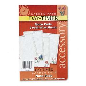  Day Timer  Garden Path Notepads with Four Designs, 5 1/2 x 