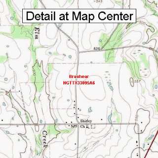  USGS Topographic Quadrangle Map   Brashear, Texas (Folded 