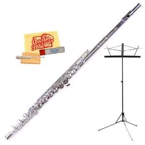 Gemeinhardt 3SB Soprano Flute Bundle with Music Stand, Care Kit, and 