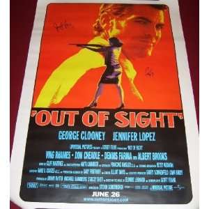 Out of Sight   George Clooney Jennifer Lopez  Signed Autographed 27x40 