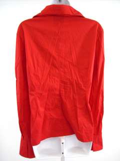 MARC BOUWER Red Button Front Long Sleeve Shirt Top XL  