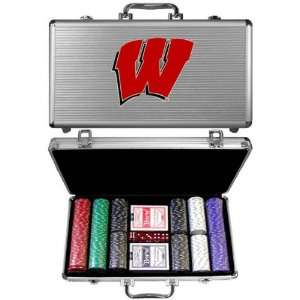 Wisconsin Badgers 300 Piece Poker Game Set  Sports 