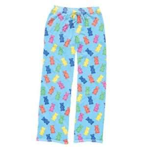Gummy Bears Blue Warm Lounge Pants with Colored Gummy Bears (Small 