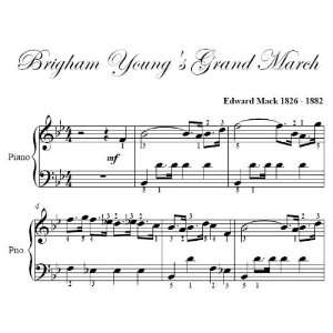 Brigham Youngs Grand March Big Note Piano Sheet Music 