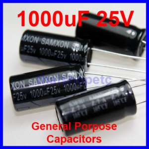 pcs. 1000uF 25V Radial Capacitor Electrolytic 105C  