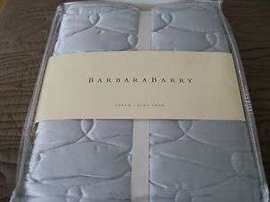   Euro Pillow Sham MIST silver blue 26in Ret$156+ quilted NIP  
