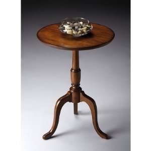   6023102 Round Accent End Table, Old World Cherry