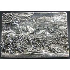 Henryk Winograd Sterling Silver Civil War Plaque Chickamauga, Battle 