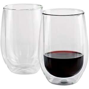  NEW Wine Enthusiast Steady Temp Double Wall Cabernet Stemless Wine 