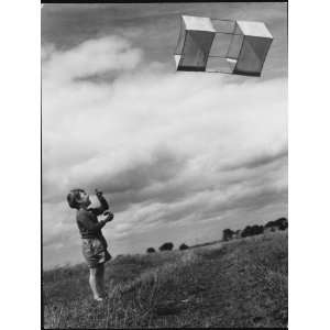  A Young Boy Experiences the Joy of Making His Kite Fly 