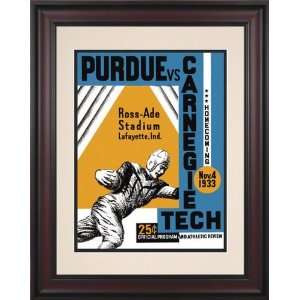  1933 Purdue vs. Carnegie Tech 10.5x14 Framed Historic 