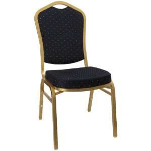  Crown Back Stacking Banquet Restaurant Food Chair, Navy 