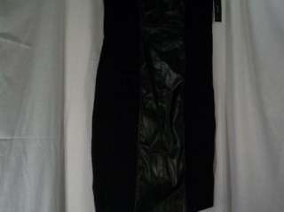 Alfani Black Pleather Inset Dress Size 4 (2980) 732998692980  