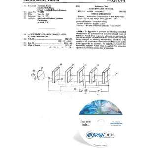  NEW Patent CD for ACHROMATIC POLARIZATION ROTATOR 