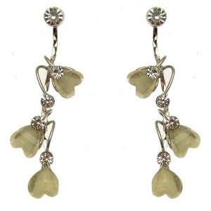  Acosta Jewellery   Ivory Bead & Crystal   Cascading Heart 