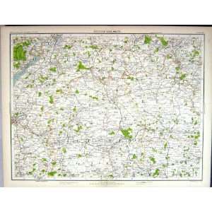  Bartholomew Map England 1891 Wiltshire Bath Cirencester 
