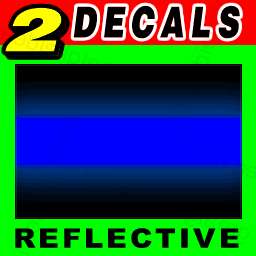 Thin Blue Line REFLECTIVE 3M Vinyl Decal Stickers   