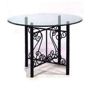   Round French Dining Table Metal Finish Jade Patina Furniture & Decor
