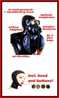 GAS MASK LATEX RUBBER RESPIRATOR SYSTEM NO DRESS CATSUIT LEATHER PVC 