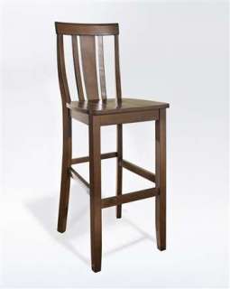   Back Bar Stool in Mahogany Finish with 30 Inch Seat Height  