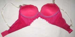 Hot Pink Convertible PADDED MOLDED UNDERWIRE BRA 30B  