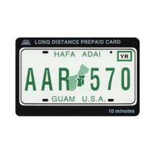   Card Guam License Plate Hafa Adai White & Green 