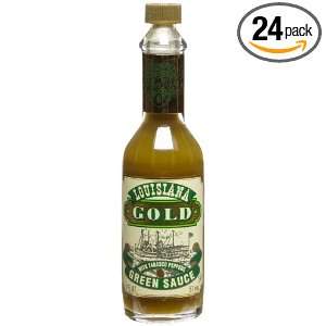 Louisiana Gold Green Sauce, 2 Ounce Glass Bottles (Pack of 24)  