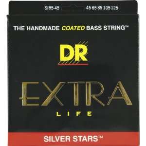  DR Strings Silver Stars   Extra Life Silver Coated 5 