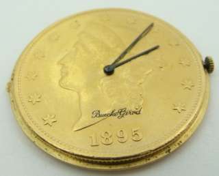 Bueche Girod Mens 18K Yellow Gold $20 Gold Coin Watch  