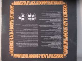 Roberta Flack Donny Hathaway 33RPM Vinyl Record SD7216  