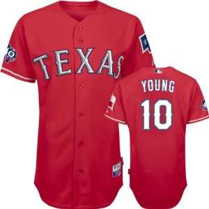 Michael Young Jersey Adult Majestic Alternate Scarlet Authentic Cool 