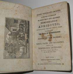 Temperance Anecdotes FIRST EDITION,1848 Alcohol AA  