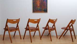 Mid Century Modern wood Folding Chairs by Corona Vintage Retro Eames 