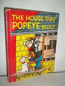   1974 The House That Popeye Built by Crosby Newell Wonder Book  
