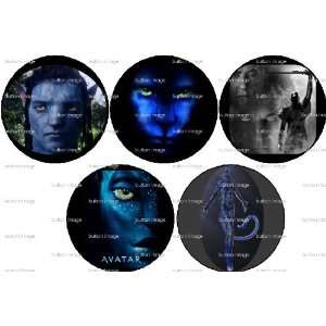   Set of 5 AVATAR Pinback Buttons 1.25 Pins 2009 Movie 