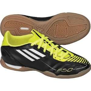Adidas Youth F5 TRX Indoor Soccer Shoes   SZ 4.5 BLK/WHT/ELC   soccer 