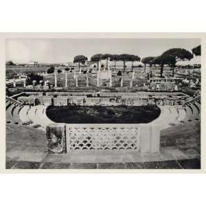  1937 Ruins Ostia Antica Italy Photogravure Hurlimann 