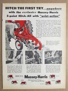   Tractor Ad Adding New Wrist Action 3 Point Hitch to Massey Harris 44